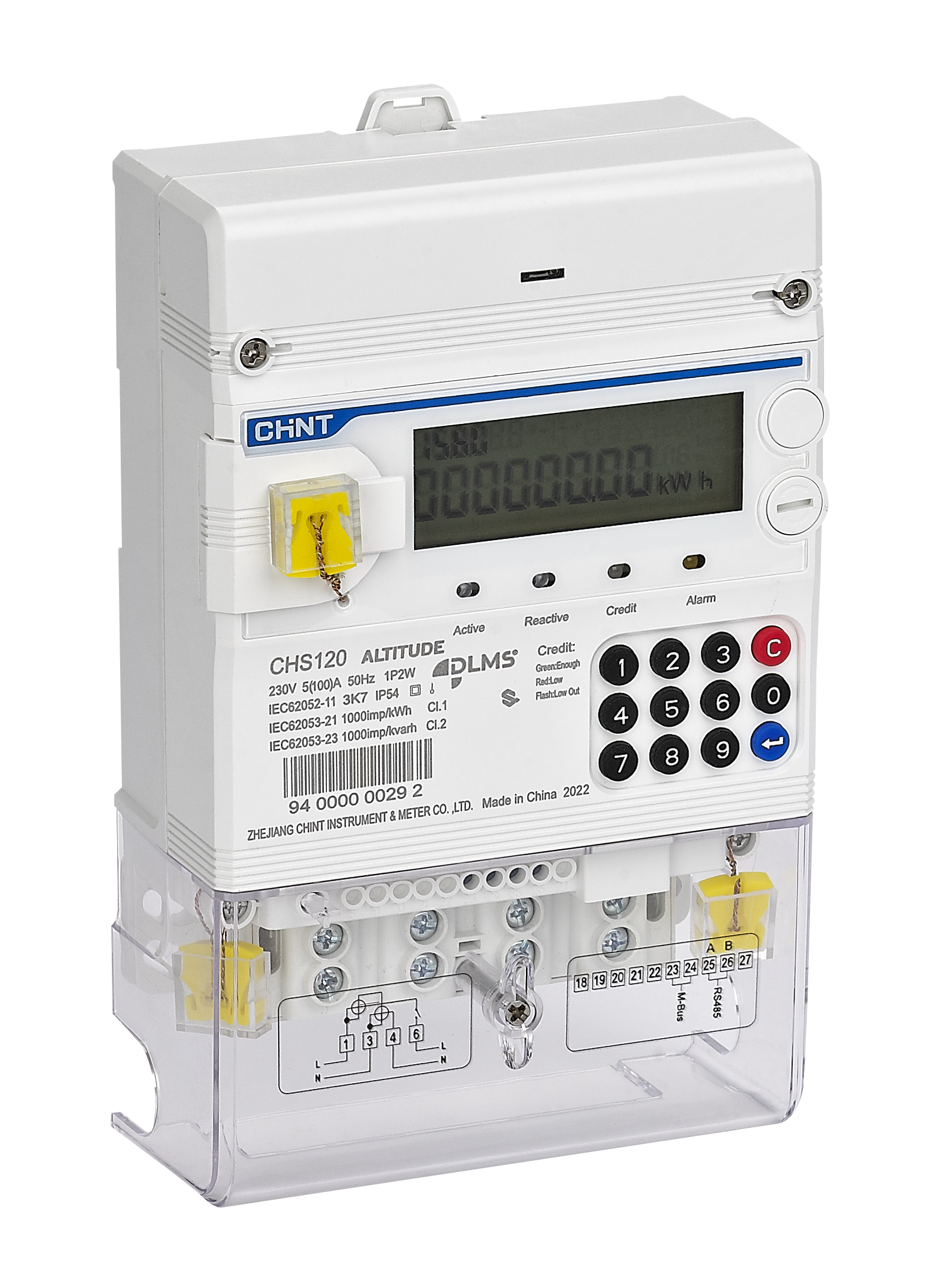 CHS 120 with keypad -Singal Phase Meter-Studio Image-3